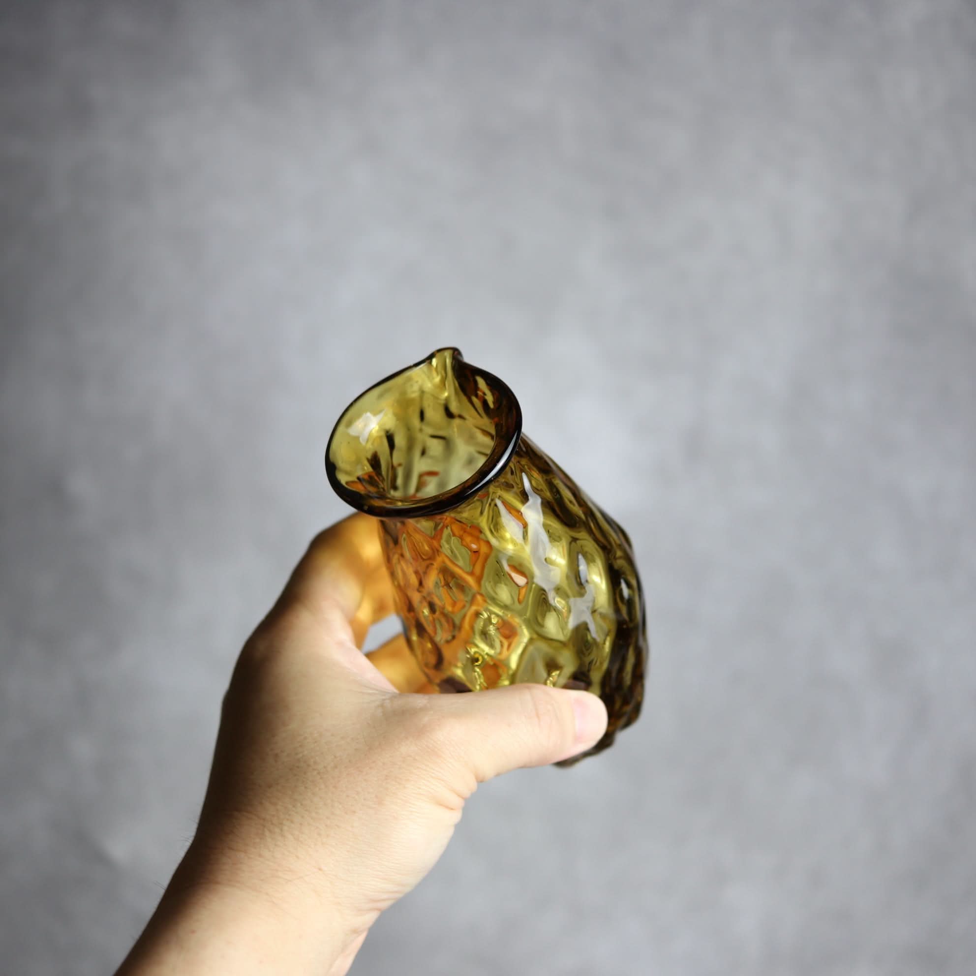 みなも徳利 ブラウン 琉球ガラス ガラス工房清天｜ガラス工房 清天