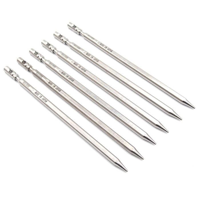 頑張って送料無料！】【日本製】鍛造ペグ エリッゼステーク 64チタン