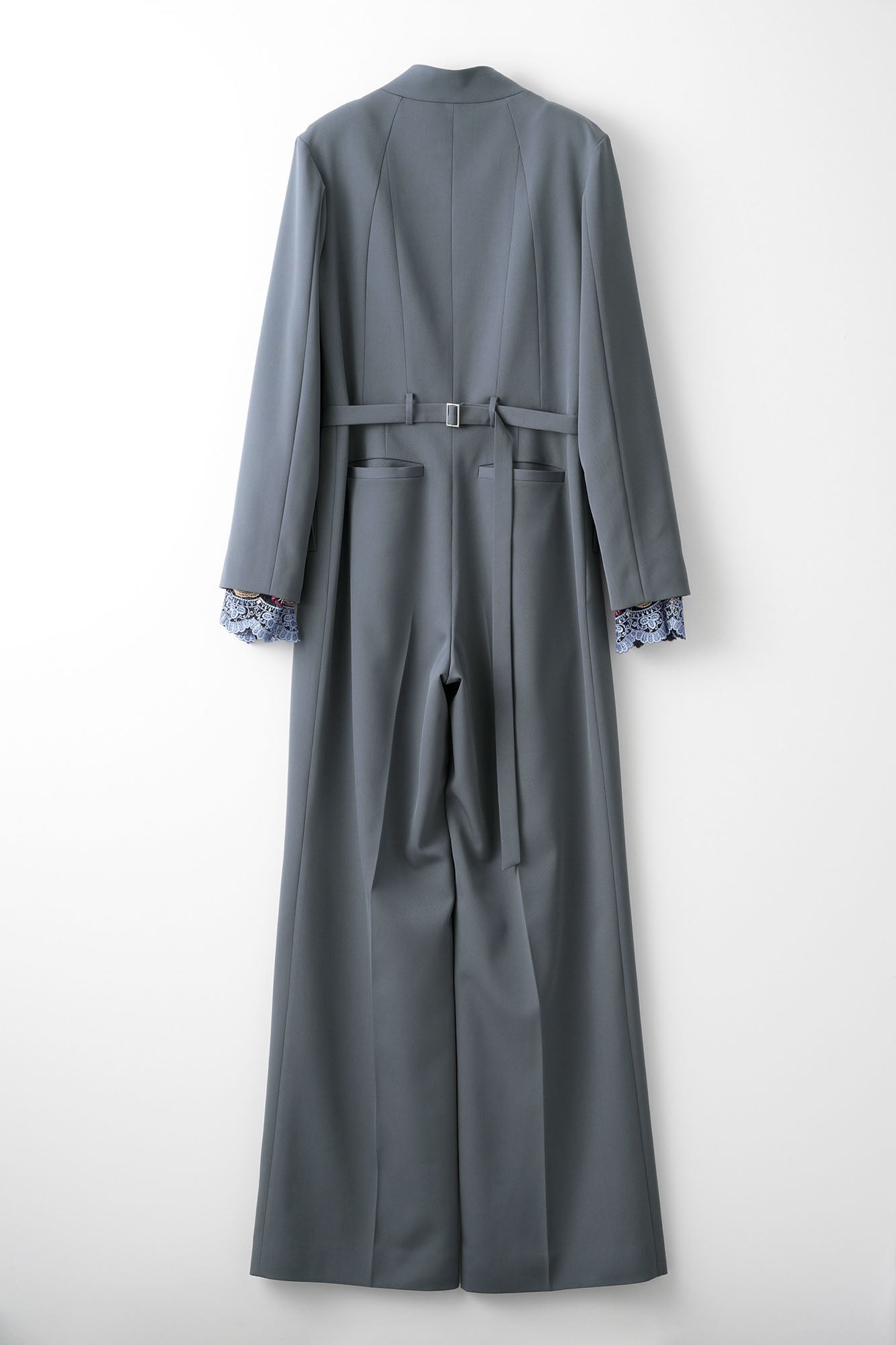 Slit sleeve lace jumpsuit