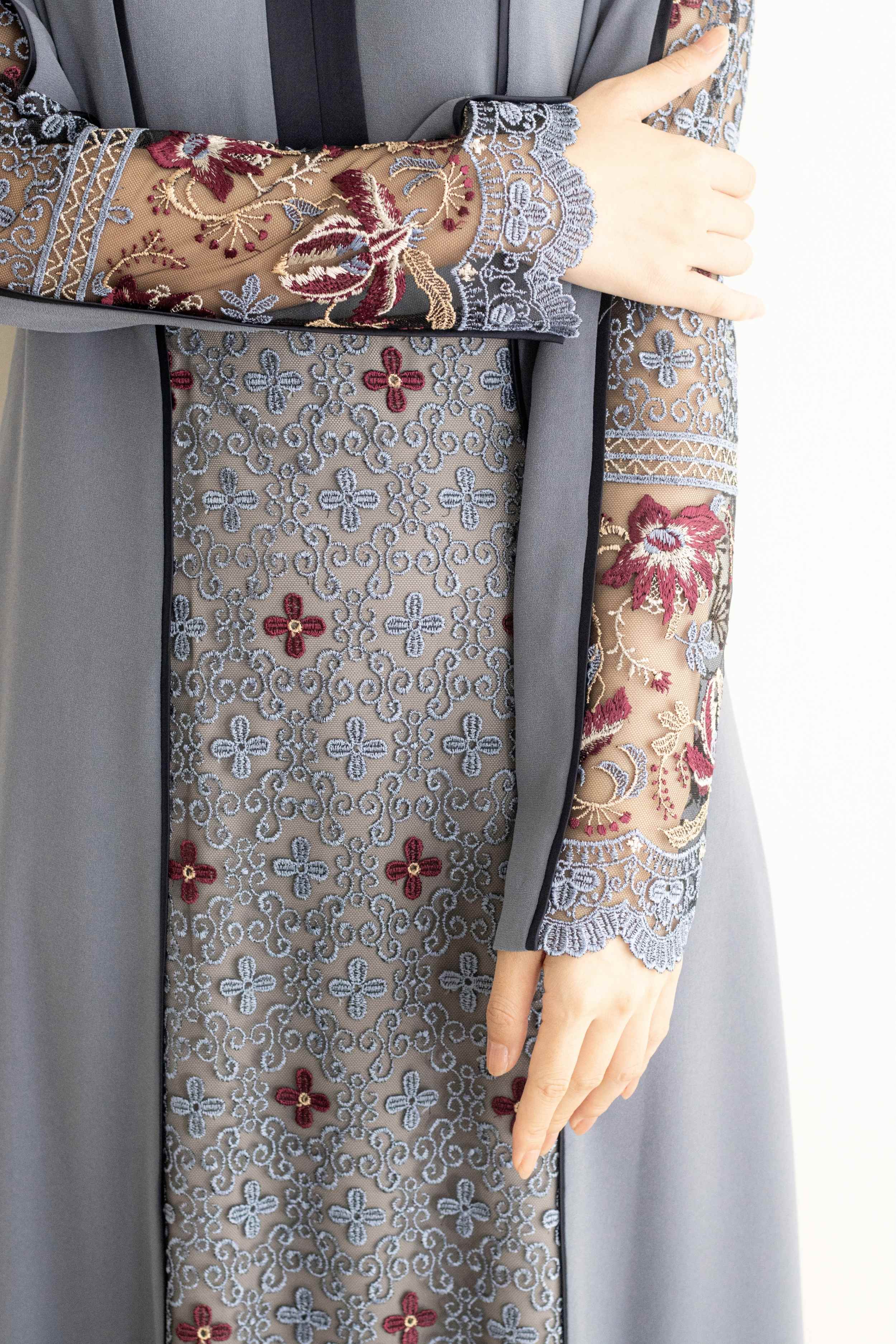 Framed flower lace dress