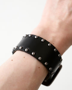 WACKO MARIA WOLF'S HEAD / STUDS LEATHER WRIST BAND（29mm） – NCNR