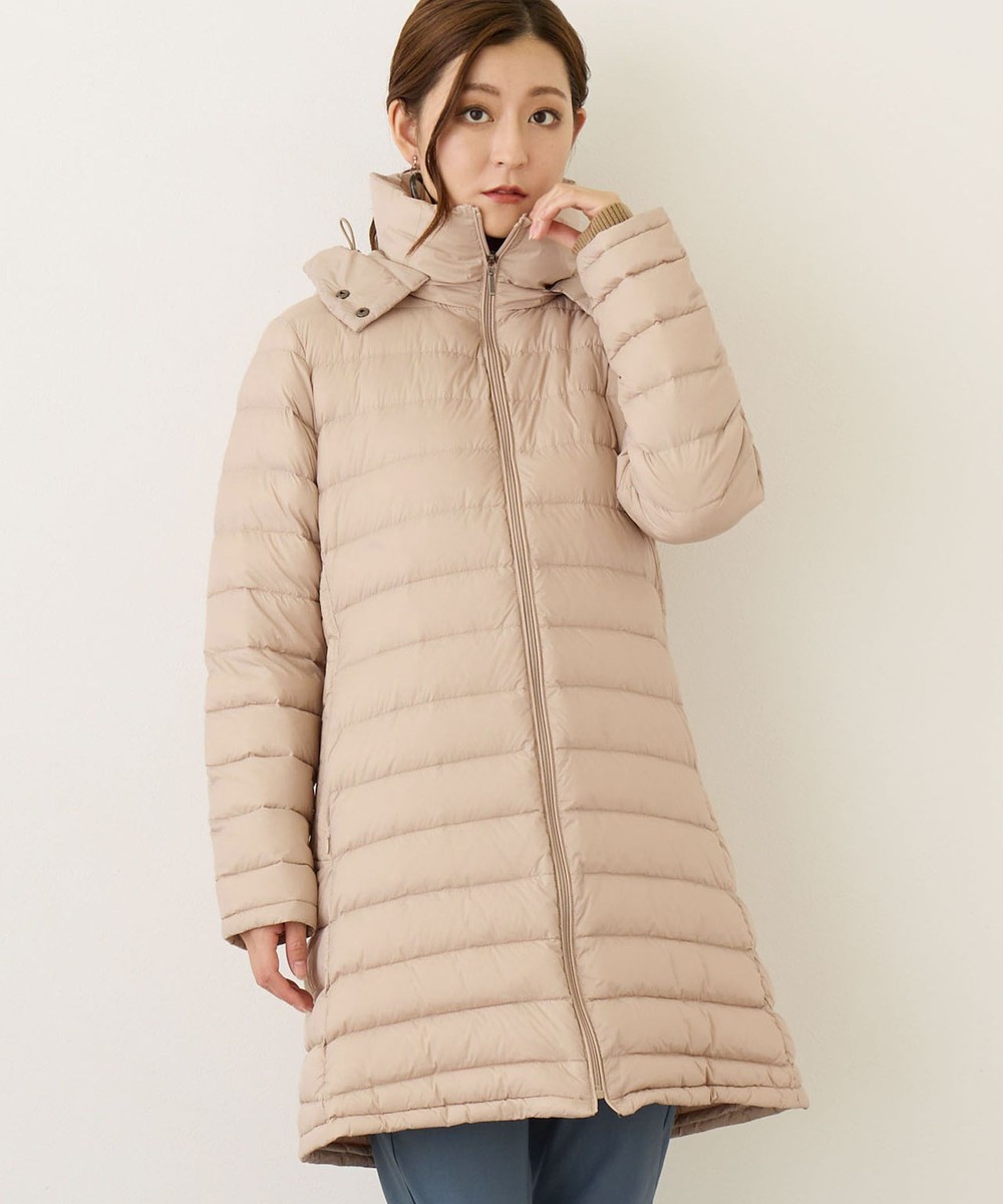 フード付きロングダウンコート／タフタ｜ダウン/中綿コート｜ニコル