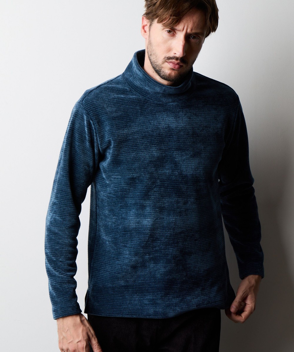 モールブロックジャガードモックネックプルオーバー｜長袖｜ニコル公式