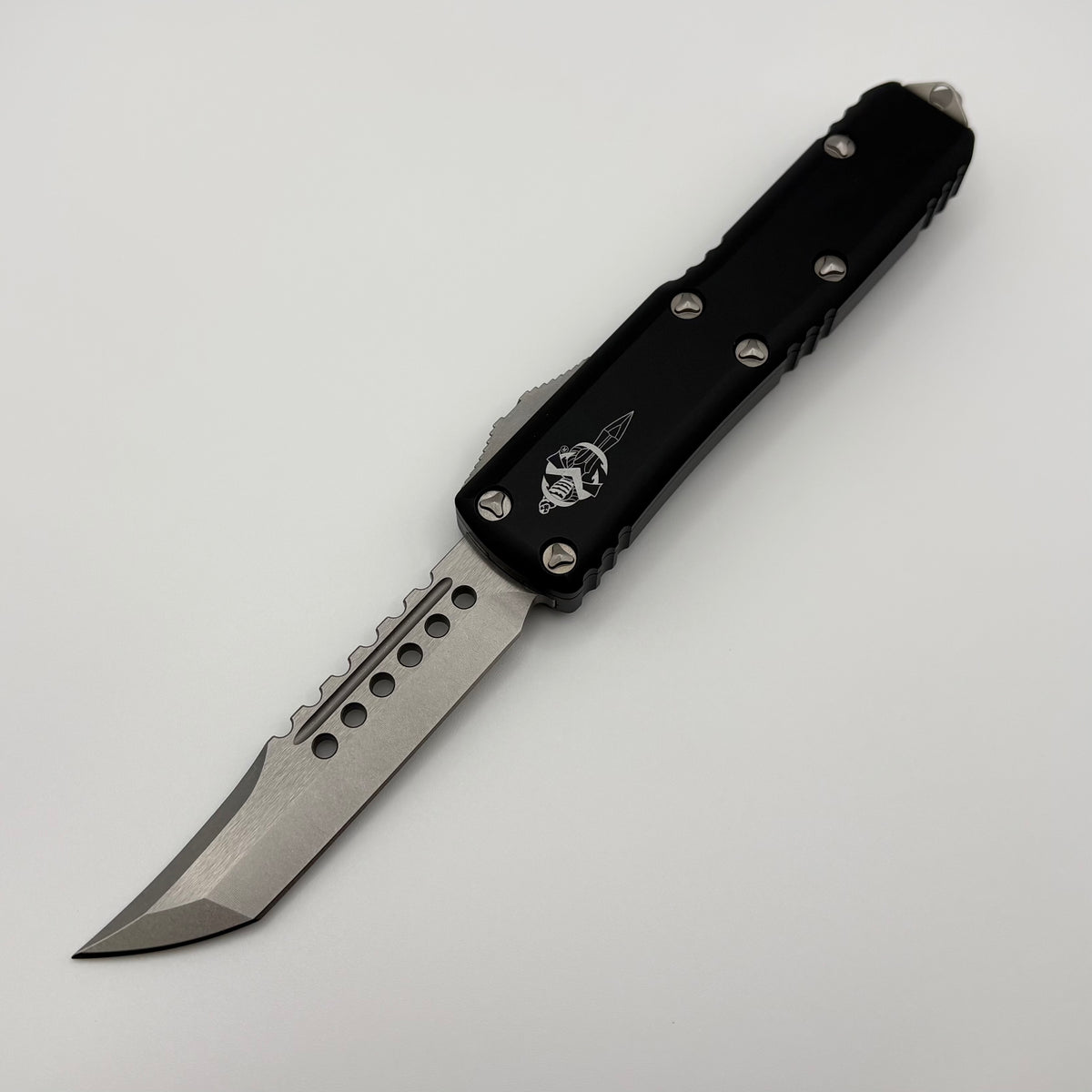 Microtech UTX-85 Hellhound Stonewash Standard & Black S/N #007 719-10S