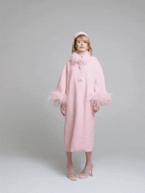 Nina Feather Coat (Pink) (Final Sale) – Nana Jacqueline