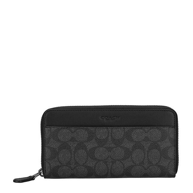 コーチ 長財布 メンズ ブランド COACH CY405 チャコール/ブラック