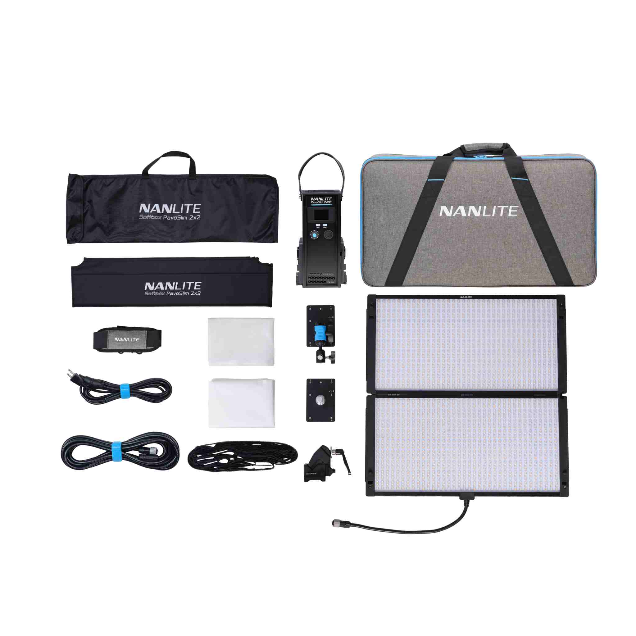 PavoSlim 240C 2x2 Folding RGBWW LED Panel Light | Nanlite