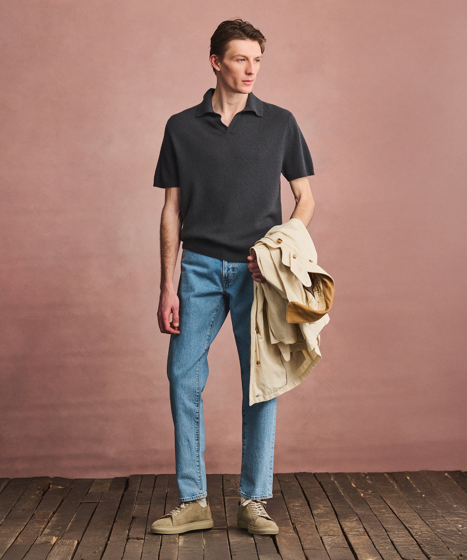 Lightweight Cashmere Short Sleeve Polo – NAADAM