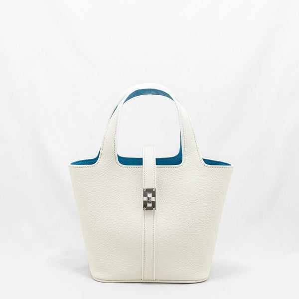 RINA [WHITE × CYAN] ｜日本製の本革バッグ・財布｜NAGATANI（ナガタニ