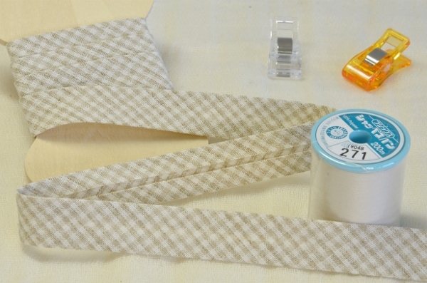 バイアステープ◇ナチュラルチェック - 和みの風