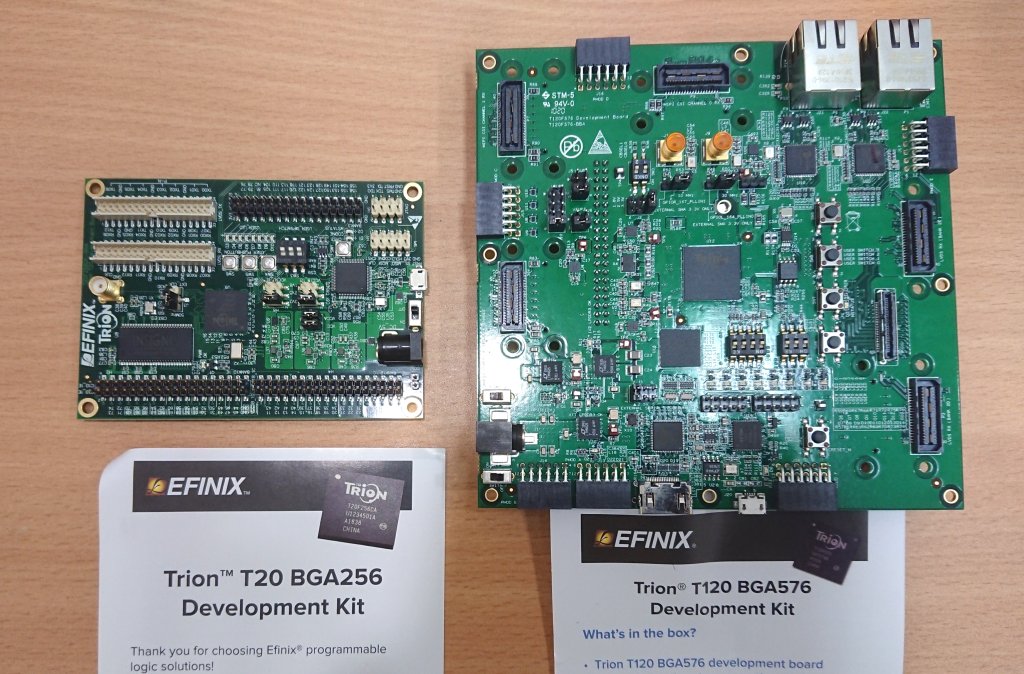 Efinix Trion T20とT120のDevelopment Kitを試す: なひたふJTAG日記