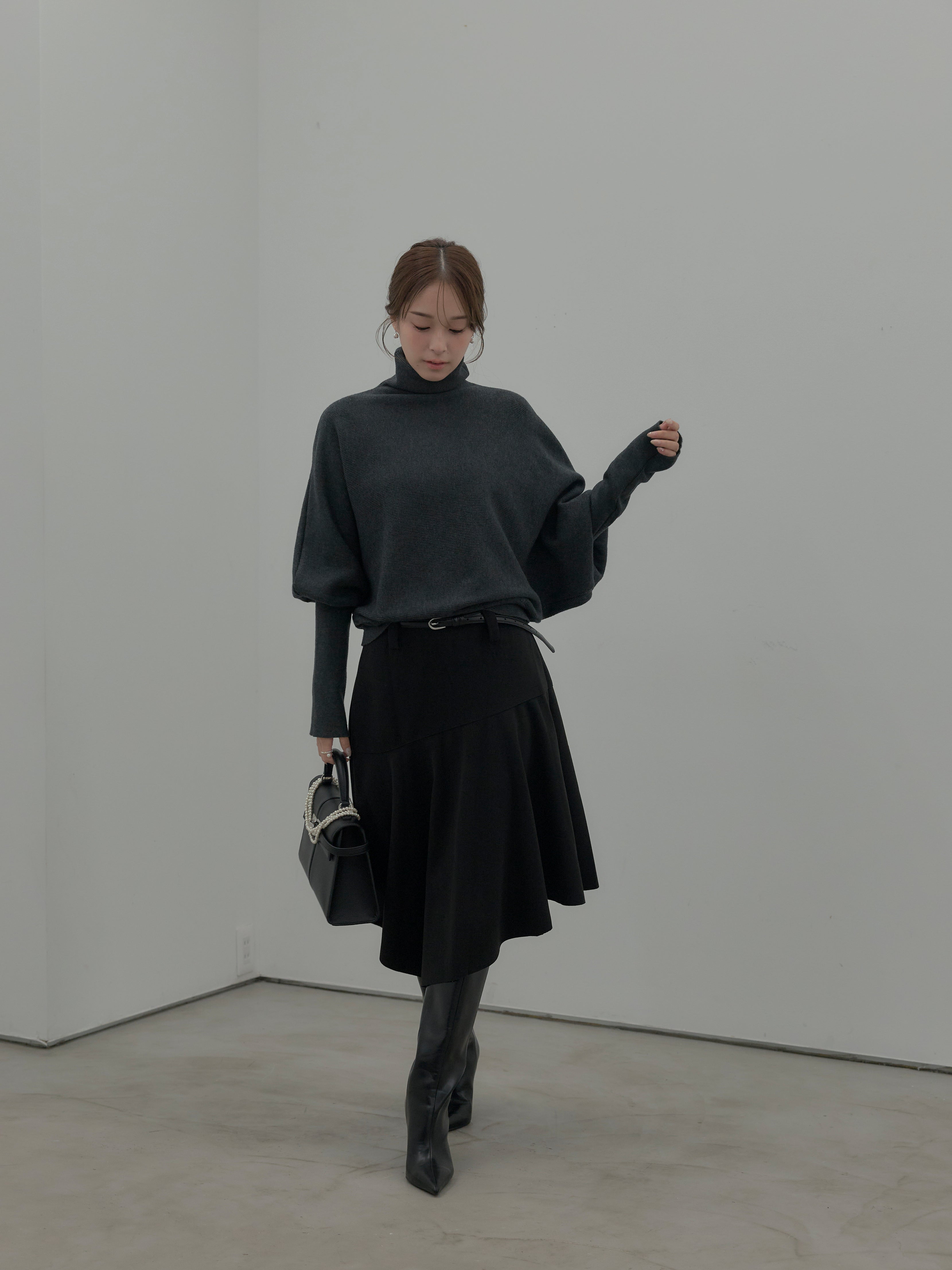 ミディ丈アシンメトリーフレアスカート – nairo