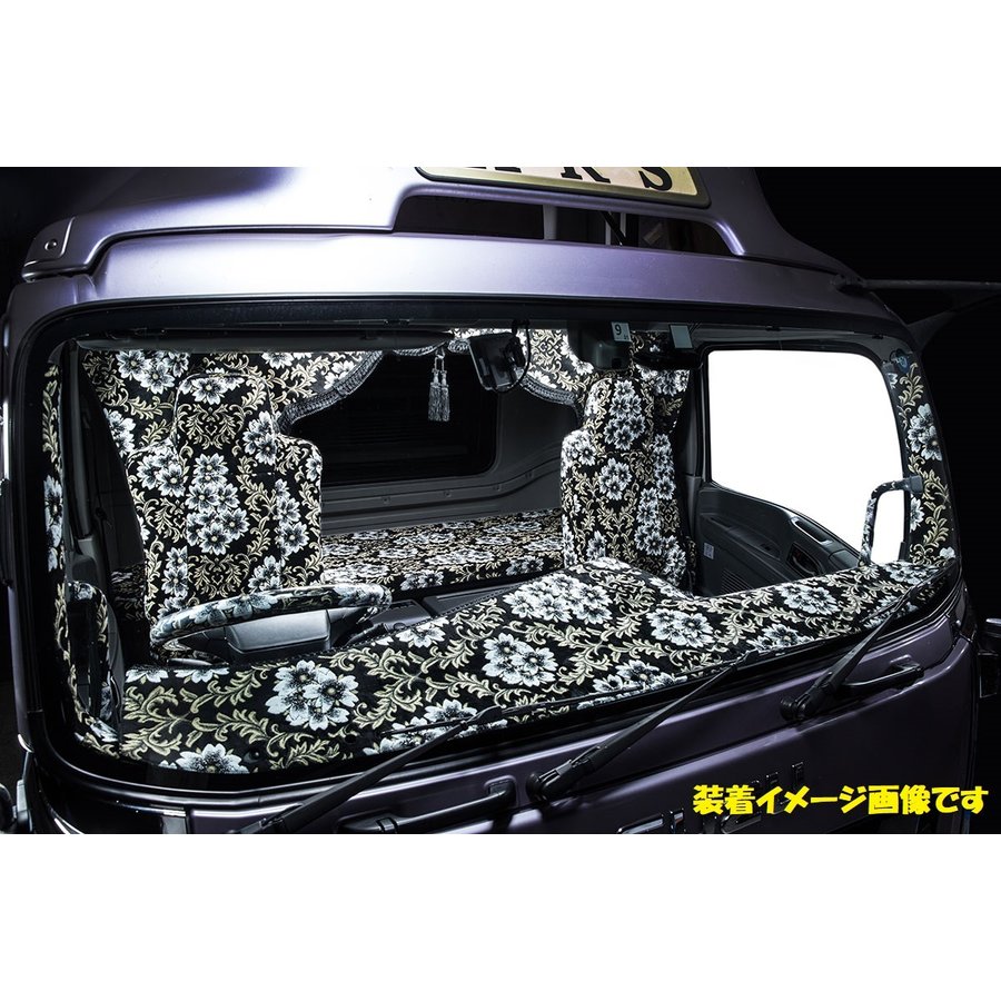 トラック用 ダッシュマット イスズ用 金華山 桜 レッド 標準仕様