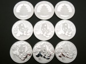 中国 2024 パンダ銀貨 10元 Ag.999 純銀 30g 9枚 | 質屋の中島