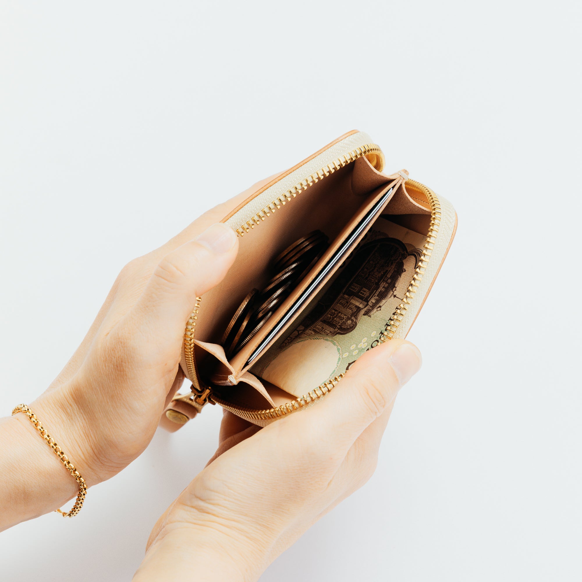 SL0193 cordovan zip small wallet