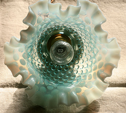 アメリカ〉1950年フェントン社製 ホブネイル 人気のブルーアンティーク