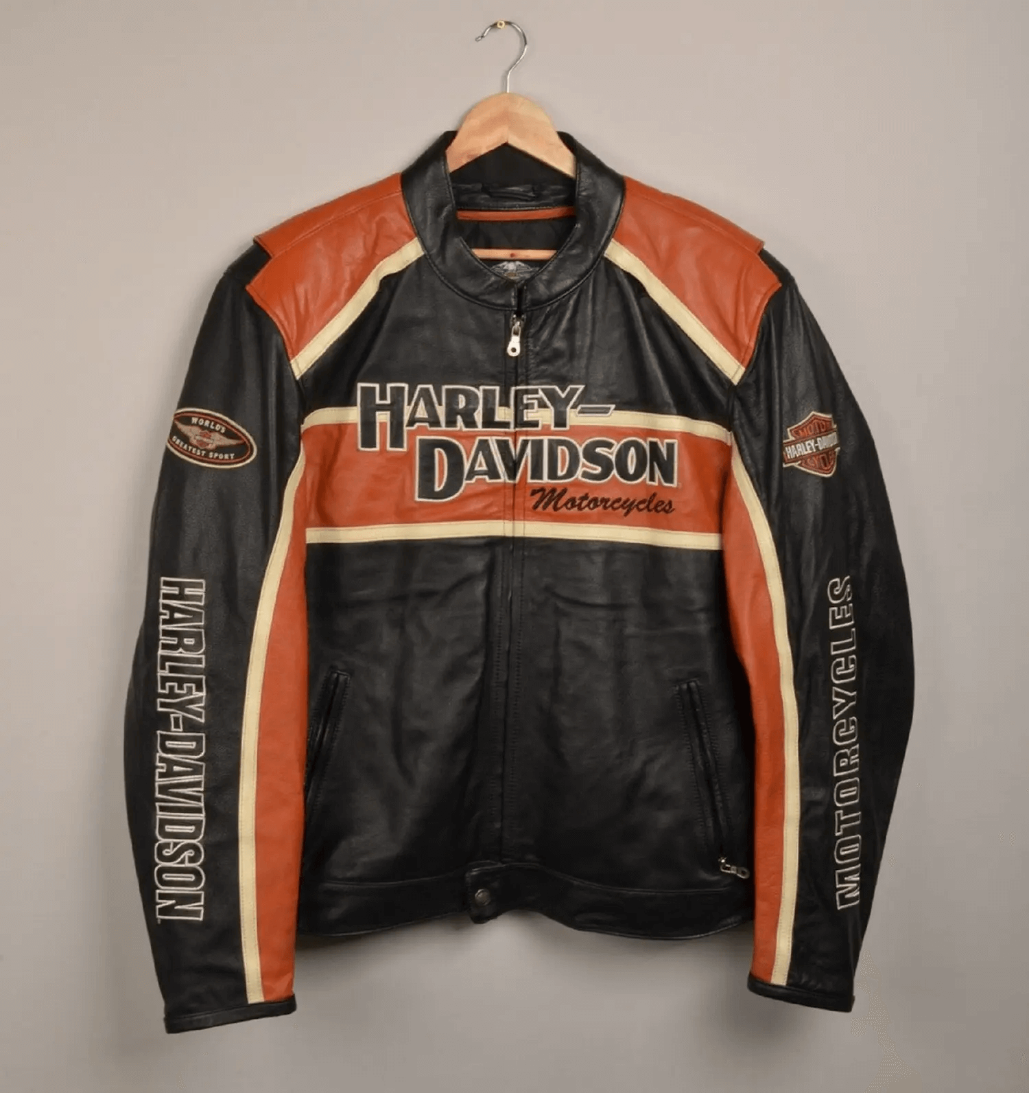 Harley Davidson Motorcycle Racing Leather Jacket