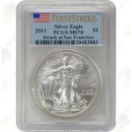 2011 PCGS MS70FS (Struck at San Fran) Silver Eagle - SKU #15911