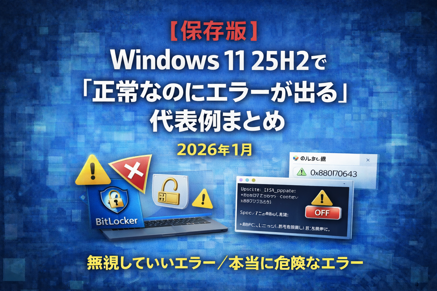Windows 11 25H2で「正常なのにエラーが出る」代表例まとめ - 社内SEの