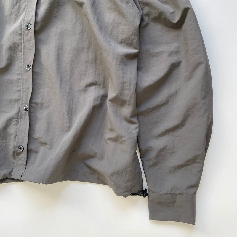 ARCHIVE】loose silhouette nylon shirt / charcoal（ルーズシルエット