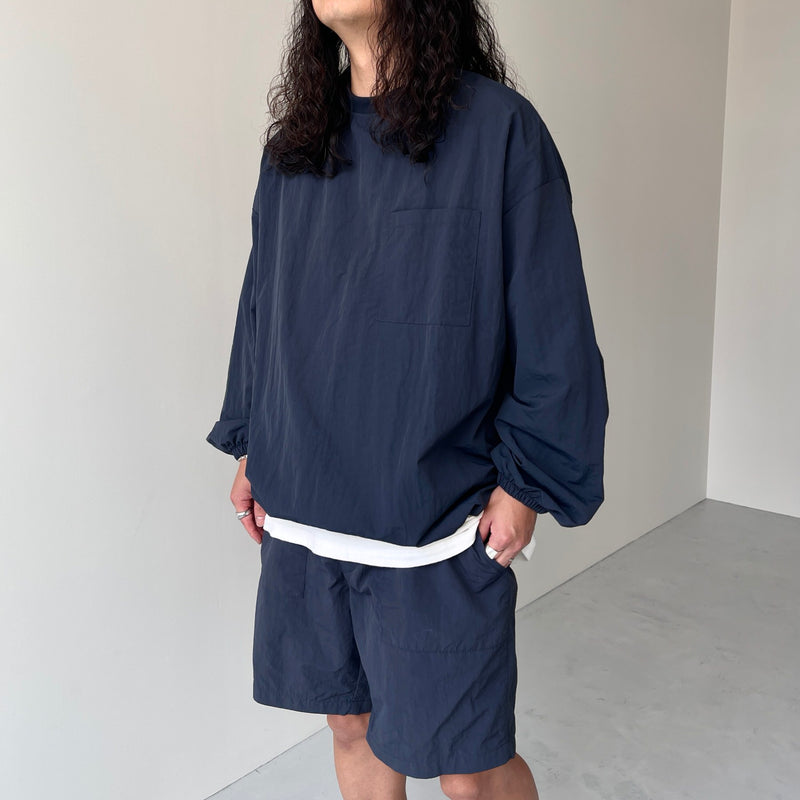 ARCHIVE】premium nylon pullover / navy | natto | ナット 公式