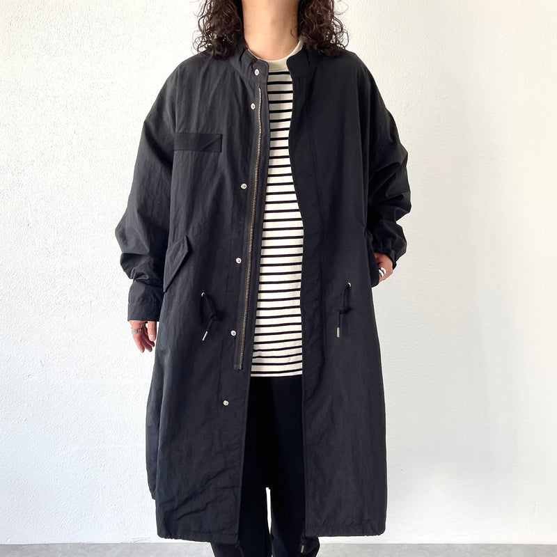 loose silhouette military mods coat / black（ルーズシルエット