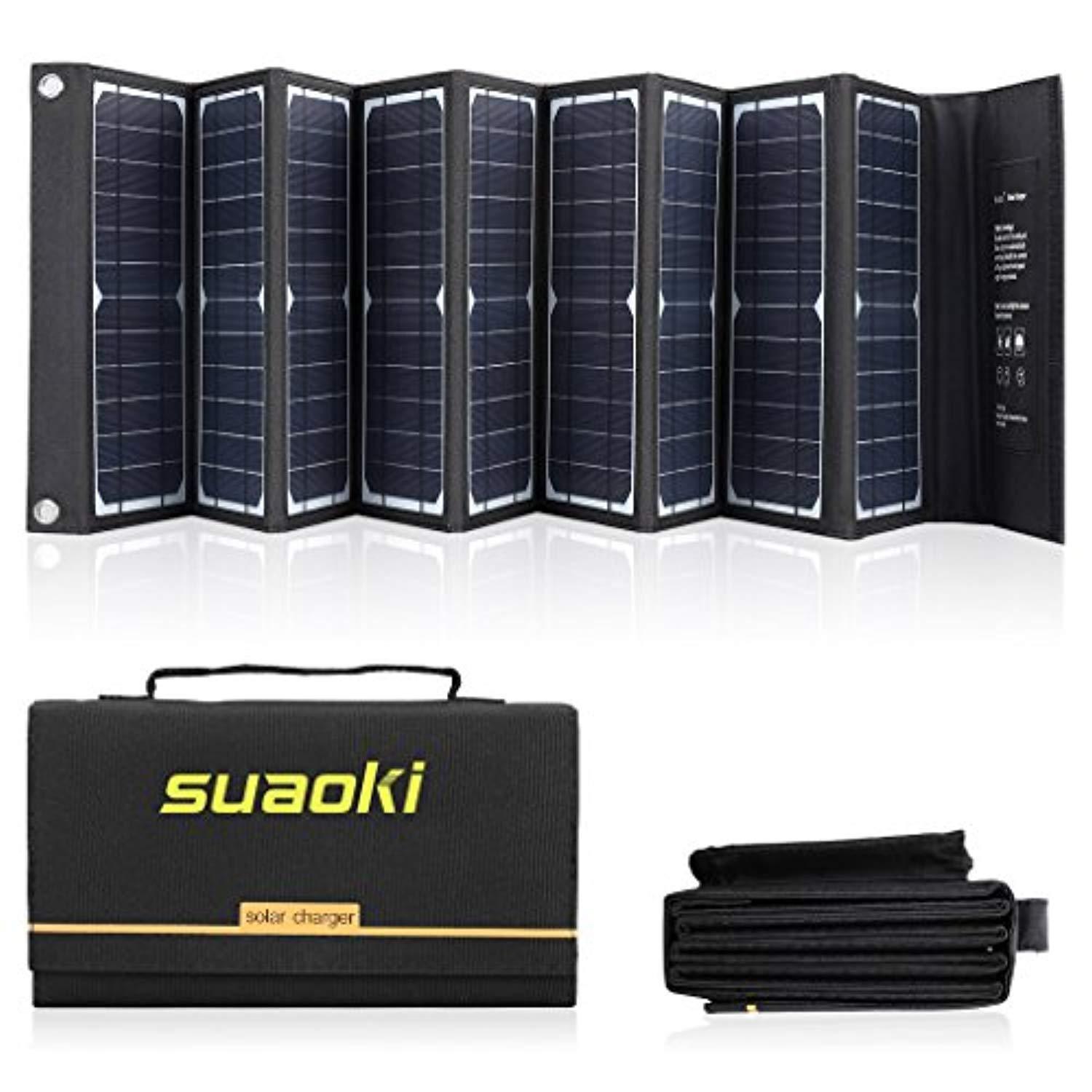 SUAOKI Solar Charger 60W Portable Solar Panel Foldable High
