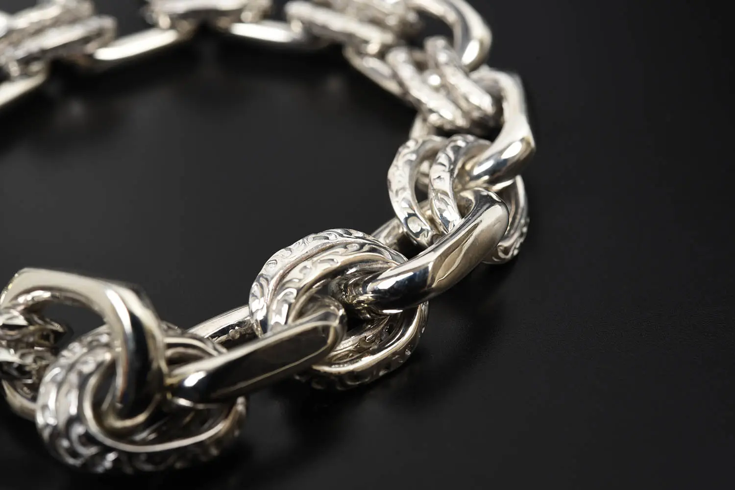 K18メタル付925シルバーダブルチェーン】- MOTOR-Natoriya