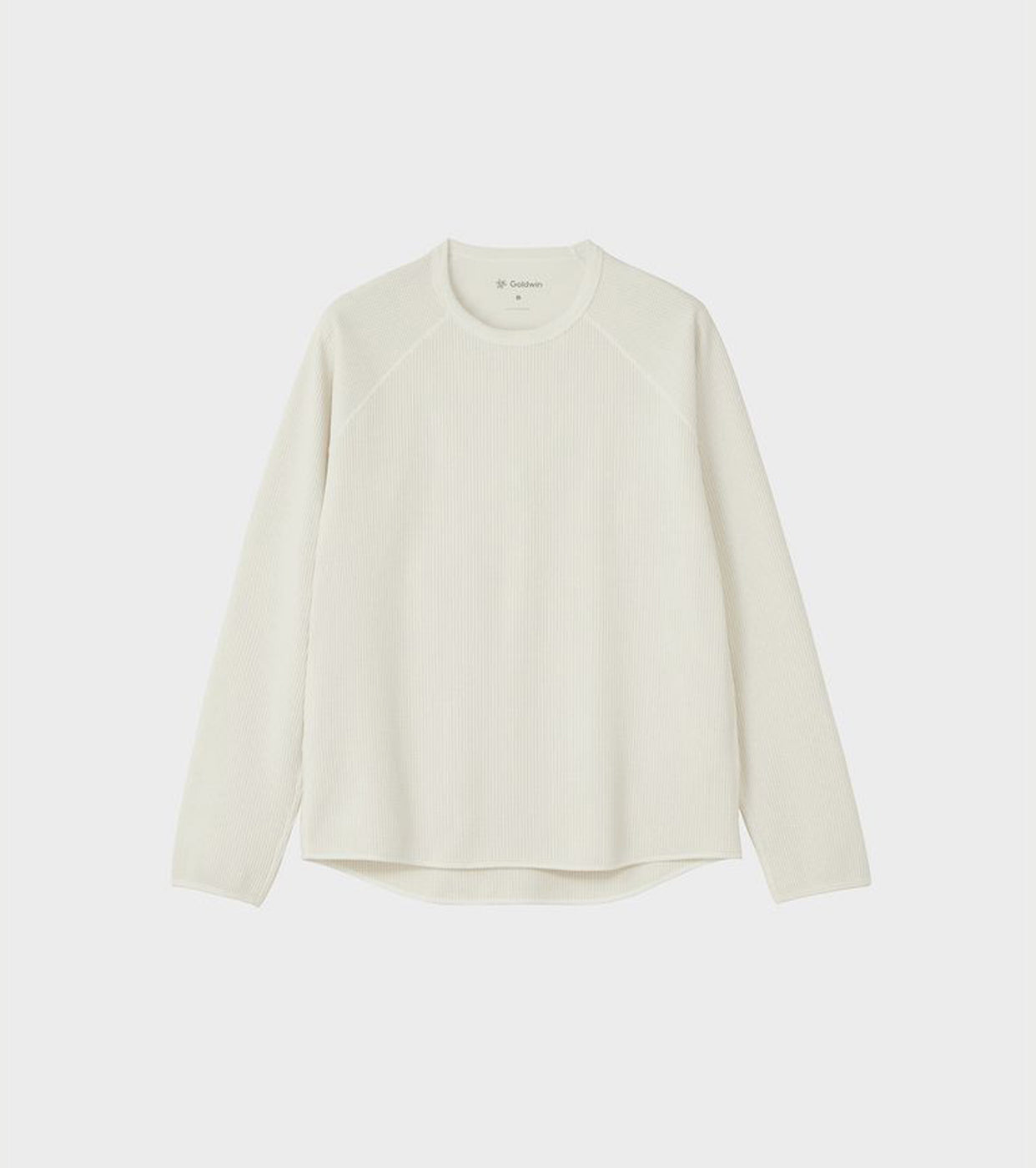 Goldwin ワッフルライトロングスリーブティーシャツ , Ivory – Navyblue