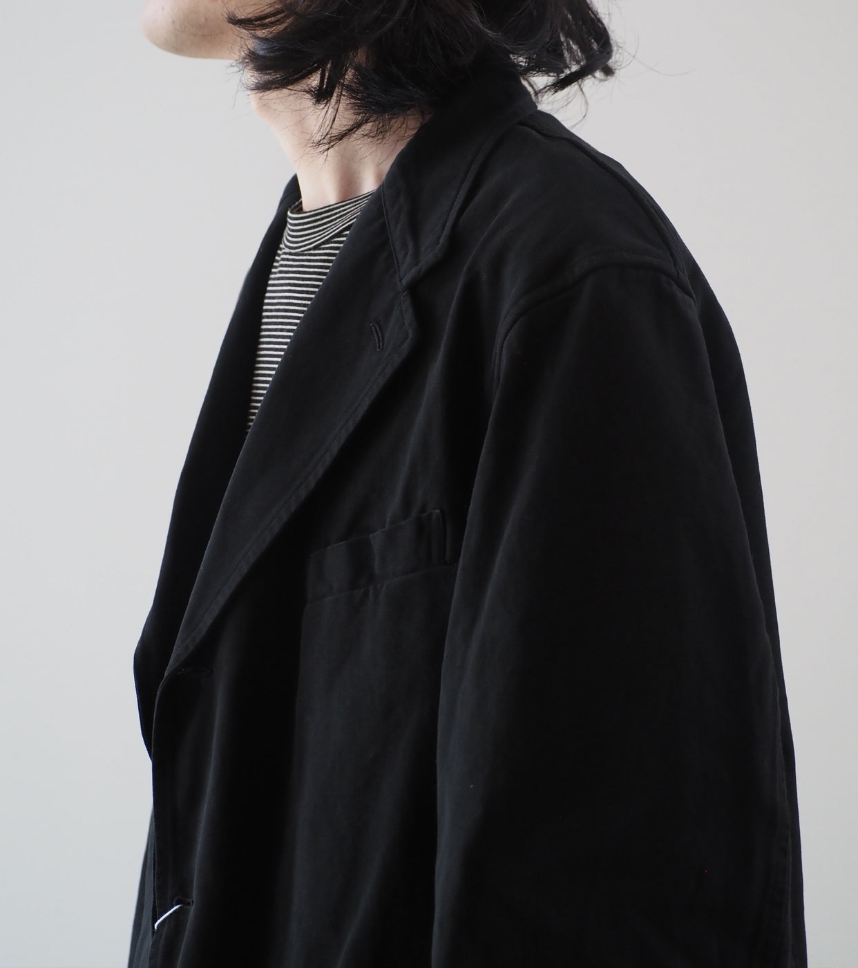 COMOLI 製品染 ジャケット, Black – Navyblue