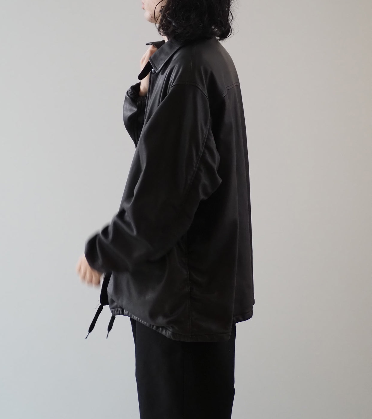 COMOLI シープスキン コーチジャケット , Black – Navyblue