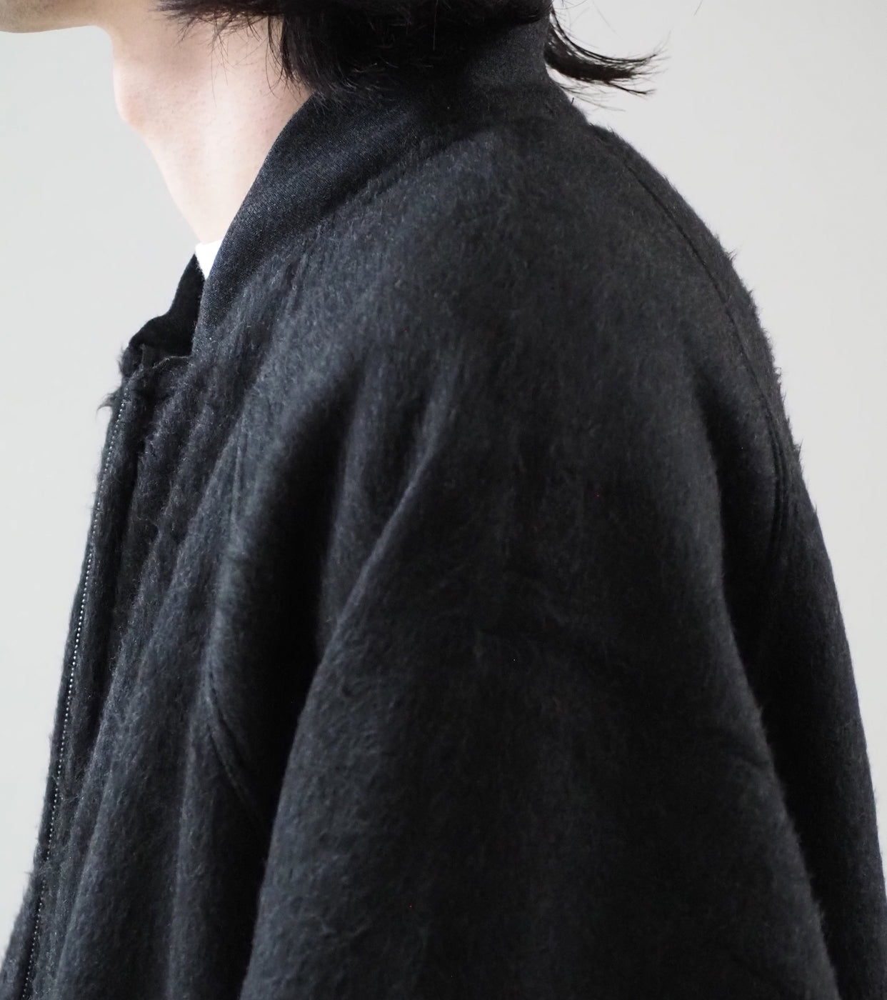 blurhms ポリエステル シルク フリース ボンバー ジャケット , Heather