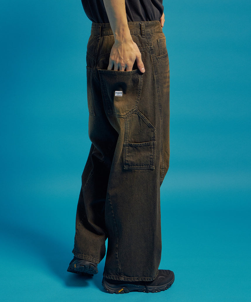 SEQUENZ（シークエンズ）】sqnz washed curve denim pants / カーブ