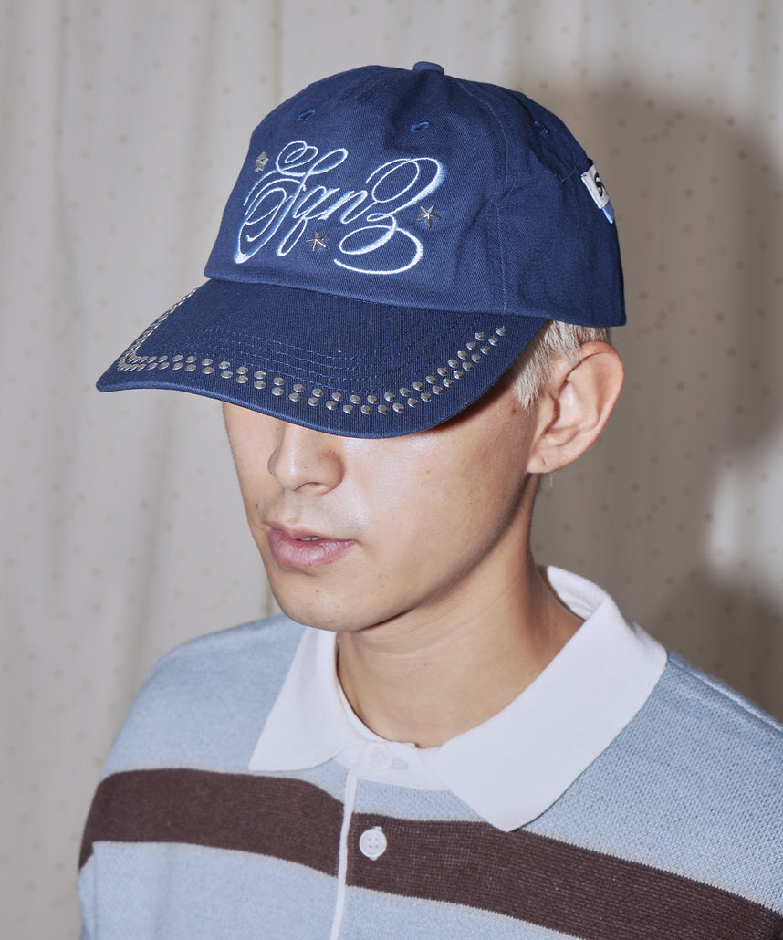 sqnz（エスキュンズ）】sqnz studs cap / キャップ 帽子 スタッズ 刺繍