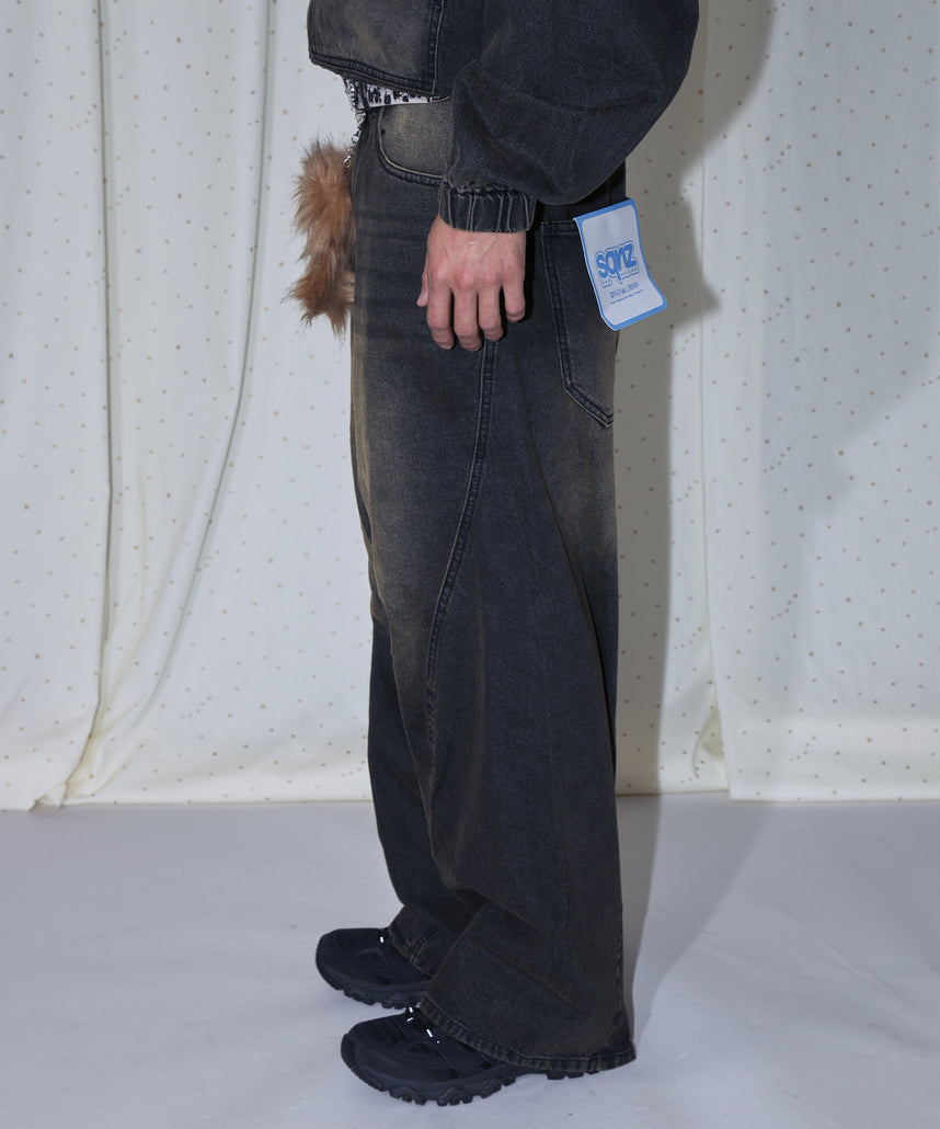 SEQUENZ（シークエンズ）】sqnz washed curve denim pants / カーブ