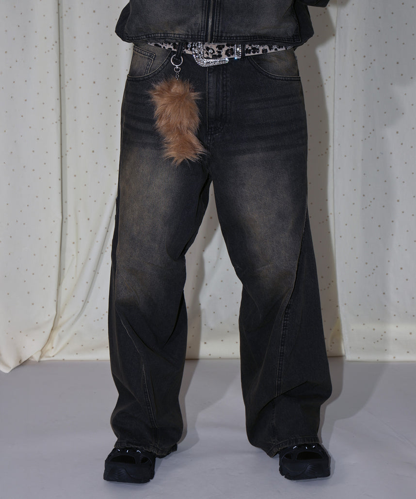 SEQUENZ（シークエンズ）】sqnz washed curve denim pants / カーブ