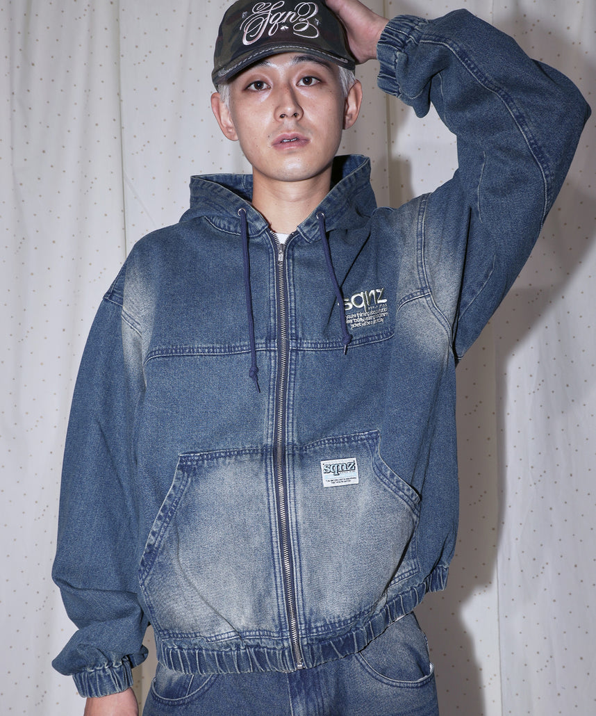SEQUENZ（シークエンズ）】sqnz washed wappen zip p/k / フルジップ