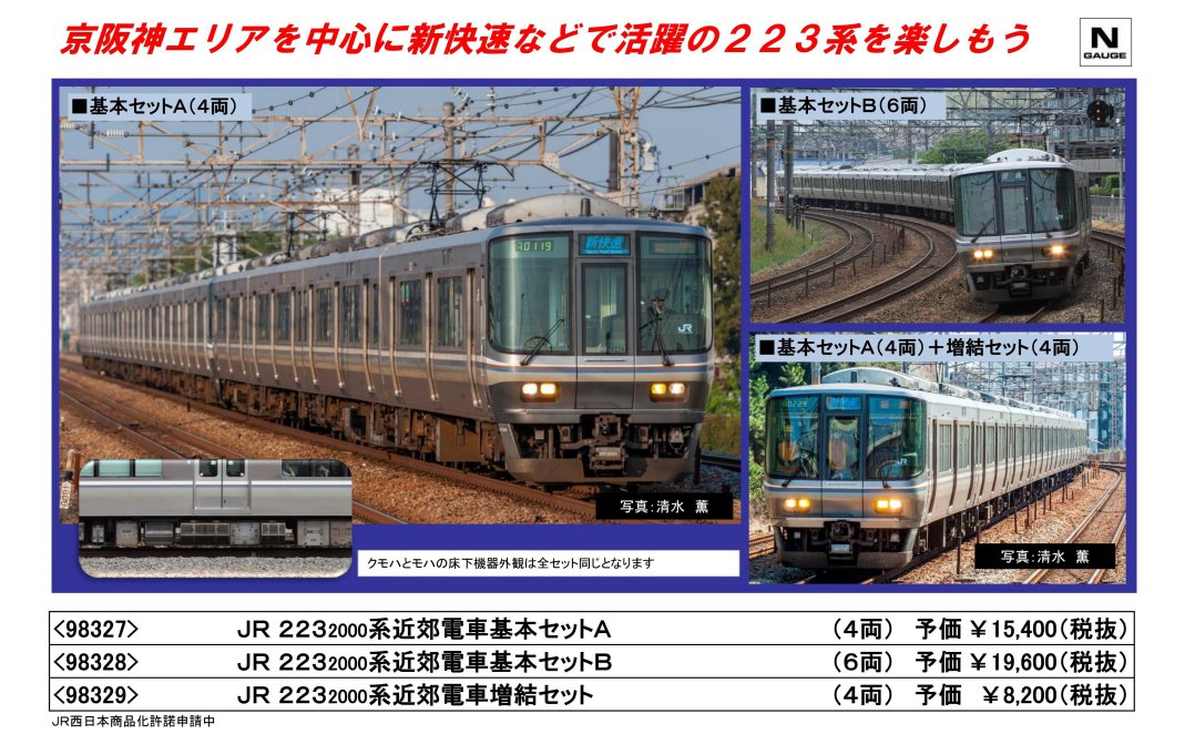 TOMIX JR 223-2000系近郊電車基本セットB 98328 | NGaugeJP - 横濱模型