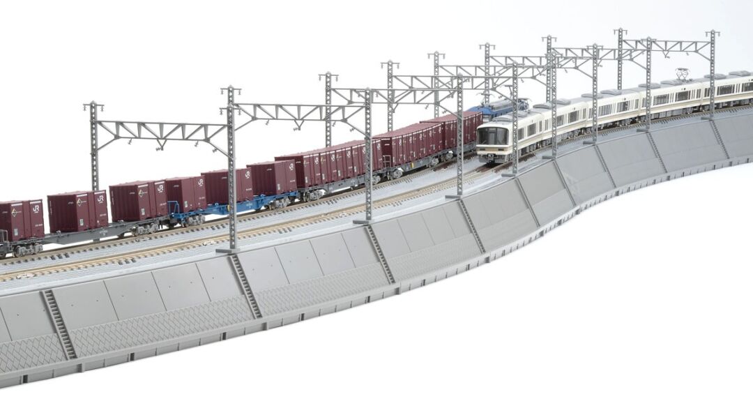 TOMIX 築堤大カーブレール複線化セット 品番：91047 | NGaugeJP - 横濱模型