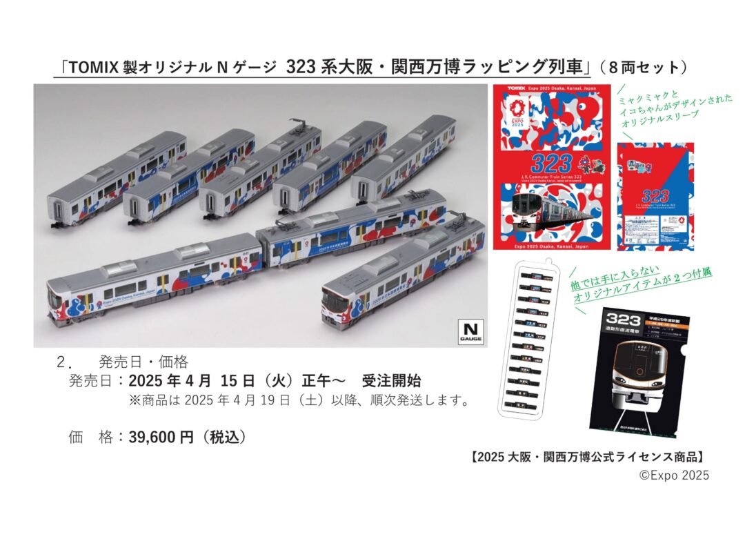 トレインボックス】323系大阪・関西万博ラッピング列車8両セット 2025