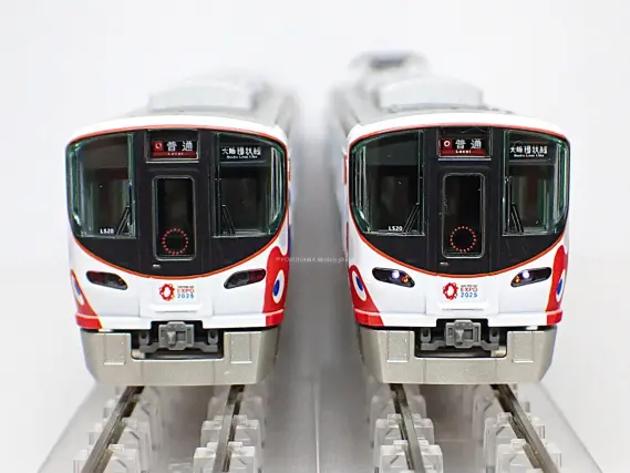 323系 大阪・関西万博ラッピング列車（ミャクミャク）が入線しました