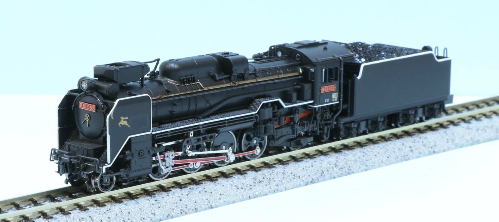 D51 882「月と鹿」奈良運転所（赤ロッド・赤ナンバー） 鉄道模型 KATO