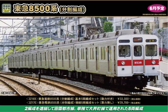 東急電鉄8500系（分割編成）基本5両編成セット 2026年6月発売予定