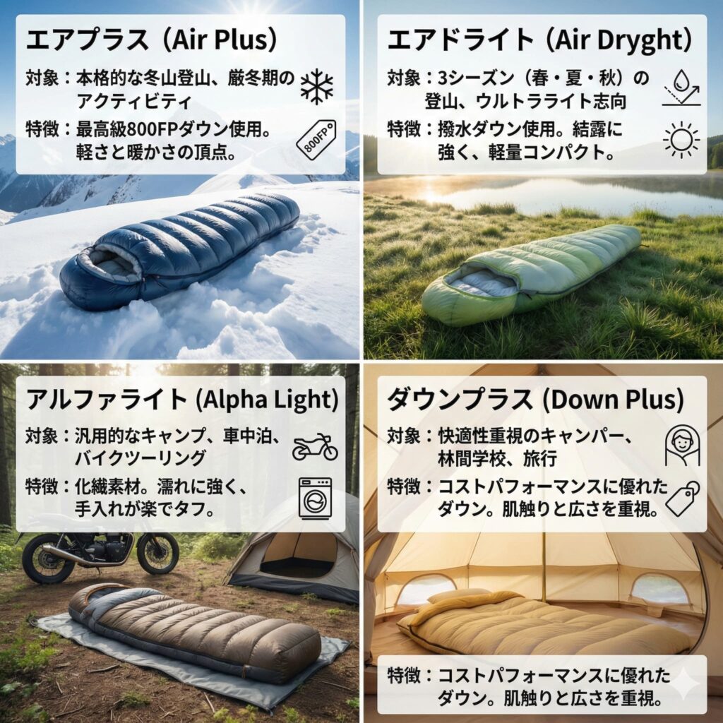 イスカ寝袋の全体像】種類別の違いと最強＆おすすめモデルを徹底解説