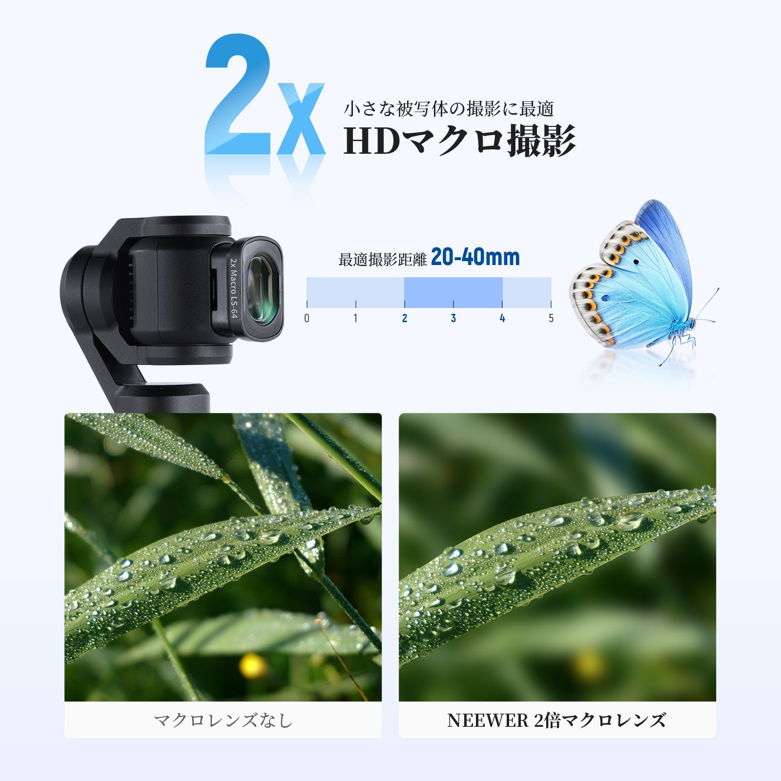 NEEWER LS-64 2X マクロレンズ Pocket 3用 – NEEWER.JP