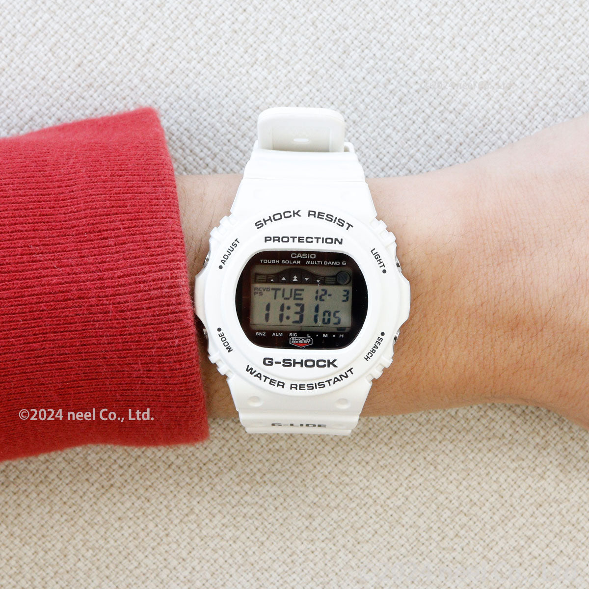 G-SHOCK 電波 ソーラー 電波時計 ホワイト 白 カシオ Gショック G-LIDE