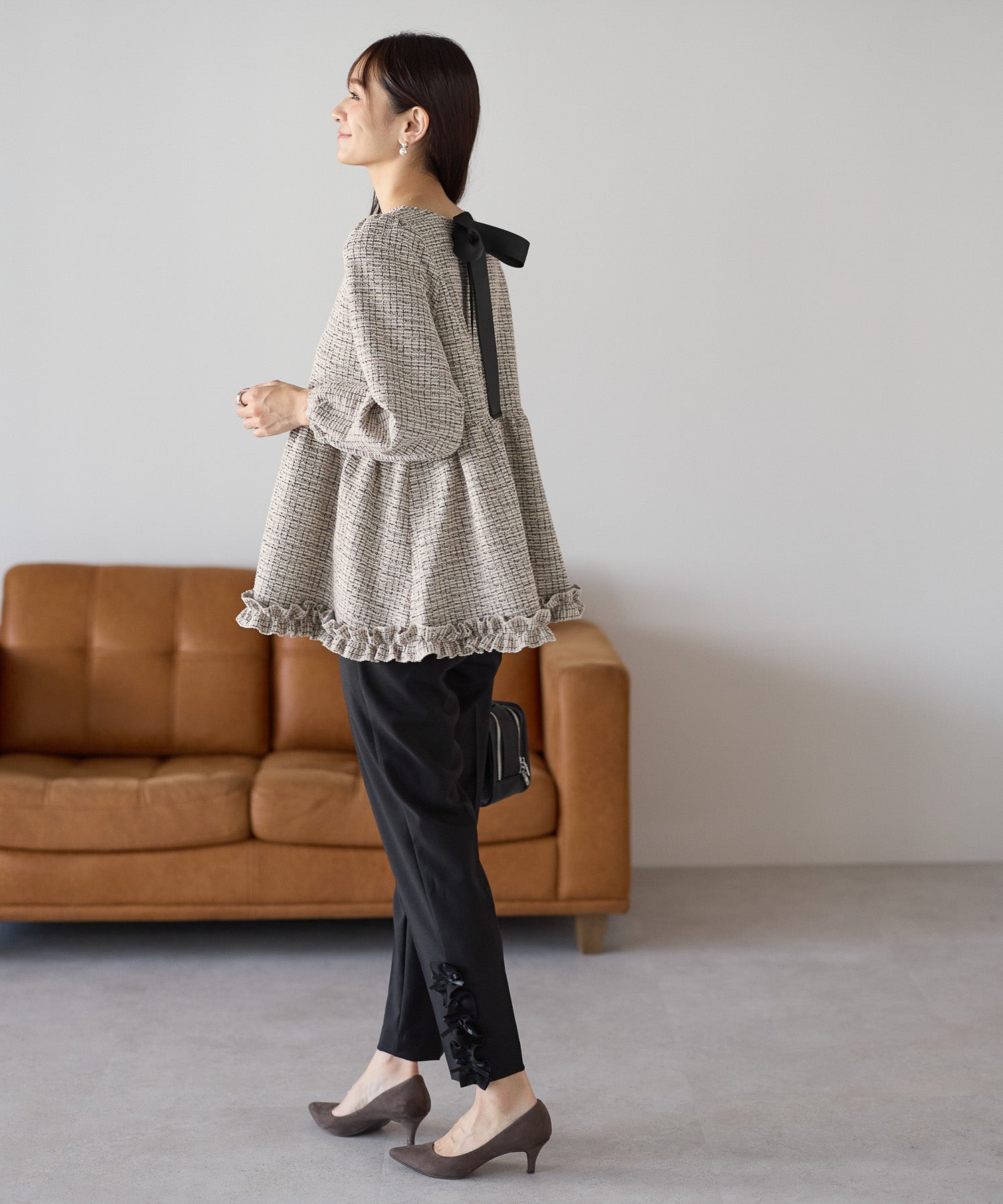 クラシカルリボンツイードトップス – Neigeオンラインストア