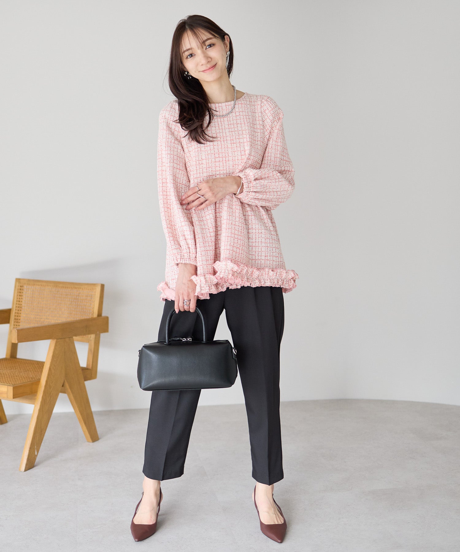 クラシカルリボンツイードトップス – Neigeオンラインストア