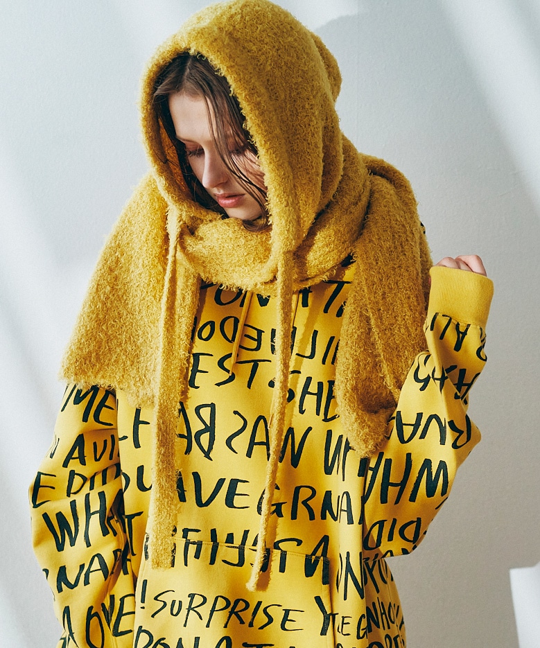 E4951 フードマフラー(F ミントグリーン): ファッション雑貨 - RNA