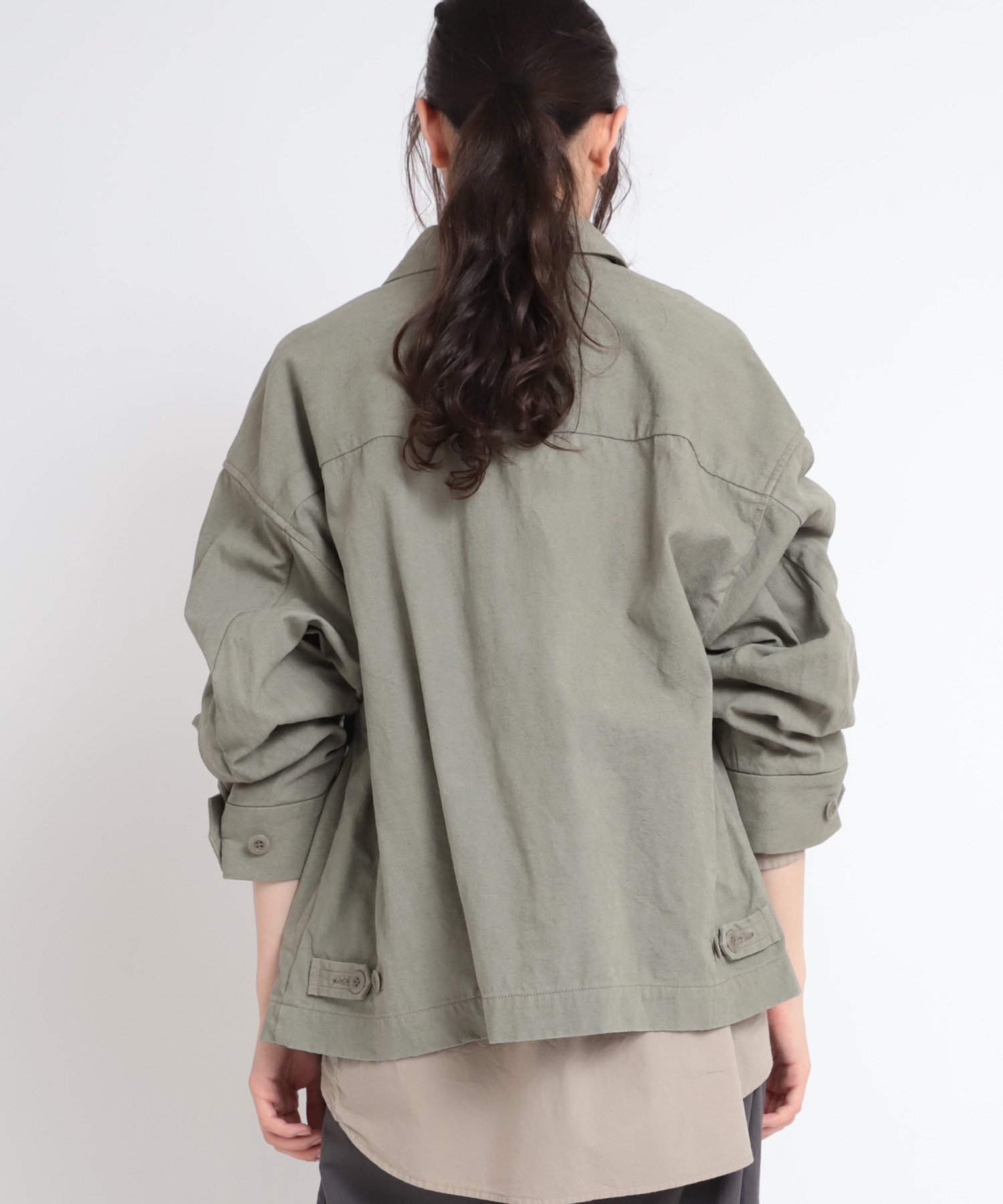 J2016 綿麻ルーズオックスジャケット(M ナチュラル): アウター - RNA